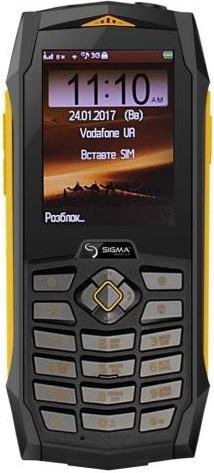 Мобільний телефон Sigma X-treme PQ68 чорний/жовтий