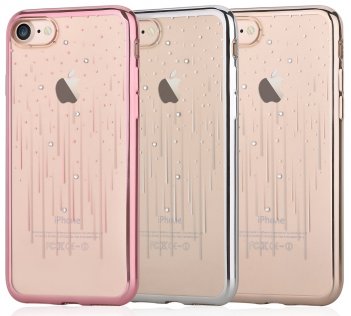 Чохол Devia for iPhone 7 - Crystal Meteor soft case Champagne Gold (6952897993948)