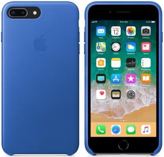 for iPhone 7/8 Plus - Leather Case Electric Blue