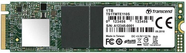 Твердотільний накопичувач Transcend 110S 2280 PCIe 3.0 x4 NVMe 1TB TS1TMTE110S