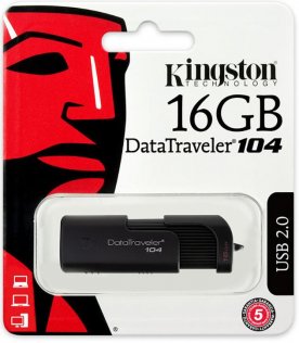 Флешка USB Kingston DataTraveler 104 16GB DT104/16GB Black