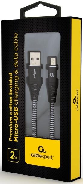 Кабель Cablexpert AM / Micro USB 2m Black (CC-USB2B-AMmBM-2M-BW)