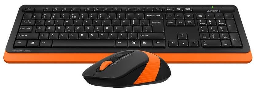Клавіатура+миша, A4 Tech FG1010 Wireless, Black/Orange