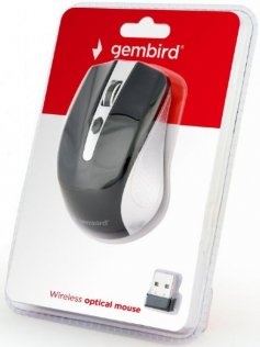 Мишка, Gembird MUSW-4B-04-SB Wireless, Silver/Black