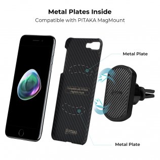 Чохол Pitaka for iPhone 7/8 Plus MagEZ Case Black/Grey (K17002S)