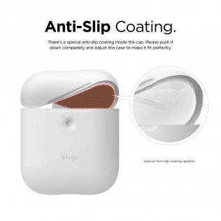 Чохол for Airpods Elago - A2 Silicone Case White with Wireless Charging (EAP2SC-WH)