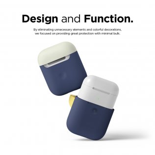 Чохол Elago for Airpods - A2 Duo Indigo/Classic White/Yellow with Wireless Charging (EAP2DO-JIN-CWHYE)