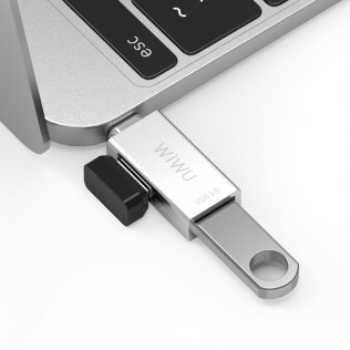 USB-хаб WIWU T02 USB-C Adaptor Silver (T02 Silver)