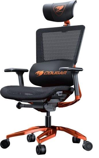 Крісло ігрове Cougar Argo, Екошкіра, Al основа, Black/Orange