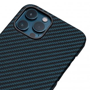  Чохол Pitaka for iPhone 12 Pro Max - MagEZ Case Black/BlueTwil (KI1208PM)