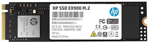 Твердотільний накопичувач HP EX900 2280 PCIe 3.0 x4 NVMe 250GB (2YY43AA#ABB)