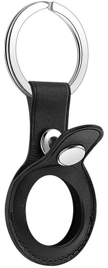 Чохол HiC for AirTag - Leather Key Ring Black