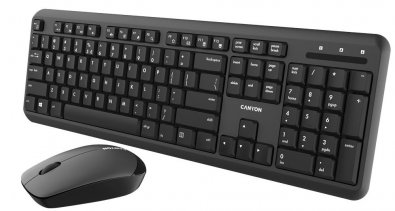 Комплект клавіатура+миша Canyon CNS-HSETW02-RU Black