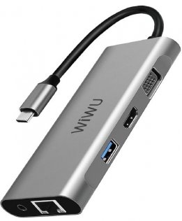USB-хаб WIWU Alpha A11312H Gray