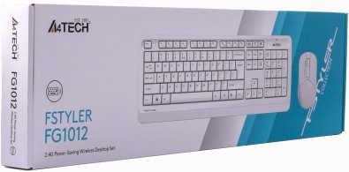 Комплект клавіатура+миша A4tech FG1012 White