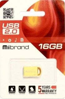 Флешка USB Mibrand Lynx 16GB Gold (MI2.0/LY16M2G)