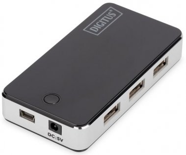USB-хаб Digitus DA-70222 Black/Silver