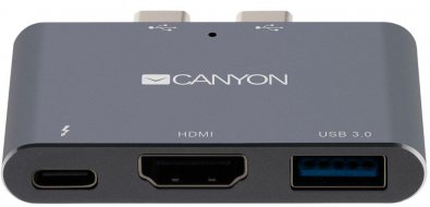 USB-хаб Canyon 3in1 DS-1 Dark Gray (CNS-TDS01DG)