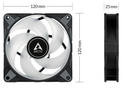 Вентилятор для корпуса Arctic P12 PWM PST RGB Black plus Controller (ACFAN00229A)