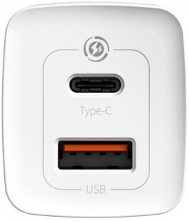 Зарядний пристрій Baseus GaN2 Lite Quick Charger 65W White (CCGAN2L-B02)