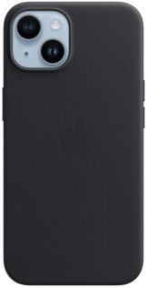 Чохол Apple for iPhone 14 - Leather Case with MagSafe Midnight (MPP43ZE/A)