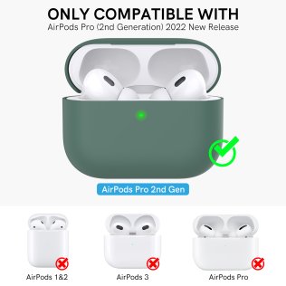 Чохол for AirPods Pro 2 - Silicon Case Two Parts Midnight Green