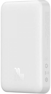Батарея універсальна Baseus Magnetic Mini Wireless Fast Charge 10000mAh 20W White (PPCX030002)