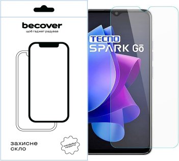 Захисне скло BeCover for Tecno Spark Go 2023 BF7 - Crystal Clear Glass (709263)
