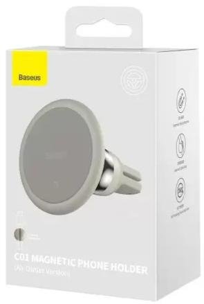 Кріплення для мобільного телефону Baseus C01 Magnetic Air Outlet Version White (SUCC000102)