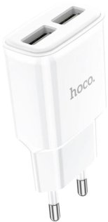 Зарядний пристрій Hoco C88A Star Round 2.4A White (6931474749499)