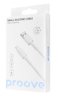 Кабель Proove Small Silicone 2.4A AM / Lightning 1m White (CCSM20001102)