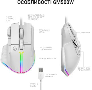 Миша GamePro GM500W White