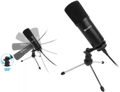 Мікрофон Sandberg Streamer USB Desk Microphone (126-09)