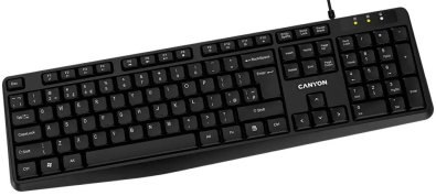 Клавіатура Canyon CNE-CKEY01 UKR/ENG USB Black