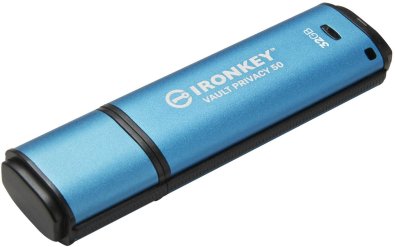 Флешка USB Kingston IronKey Vault Privacy 50 32GB Blue (IKVP50/32GB)