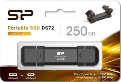 Зовнішній SSD-накопичувач Silicon Power DS72 250GB (SP250GBUC3S72V1K)
