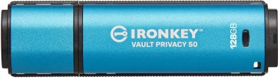 Флешка USB Kingston IronKey Vault Privacy 50 128GB Blue (IKVP50/128GB)