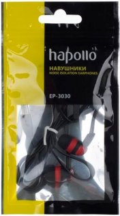 Навушники Hapollo EP-3030 червоні