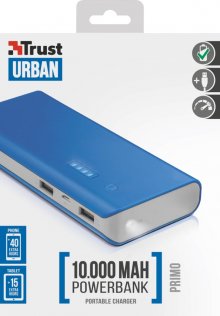 Батарея універсальна Trust Primo Power Bank 10000mAh Blue (22072)