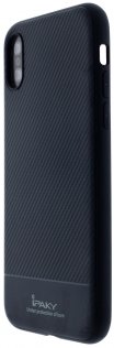 Чохол iPaky for iPhone X - Carbon Fiber Patterm Grey