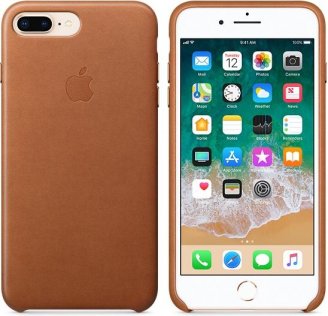 for iPhone 7/8 Plus - Leather Case Saddle Brown