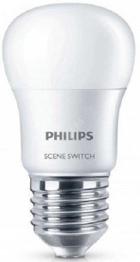 Лампа світлодіодна Philips Scene Switch 2Step E27 6.5-60W 6500K 230V P45
