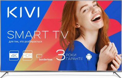 Телевізор LED Kivi 55UP50GU (Smart TV, Wi-Fi, 3840x2160) Gray