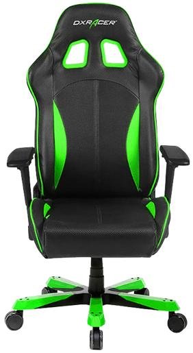 Крісло ігрове DXRacer King OH/KS57/NE, PU шкіра, Al основа, Black/Green