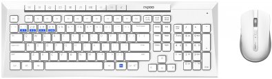 Комплект клавіатура+миша Rapoo 8200M White
