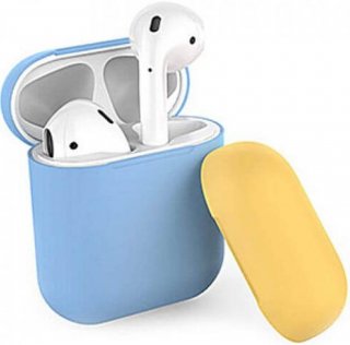 Чохол для AirPods AhaStyle Silicone Case DUO Case for AirPods Blue/Yellow
