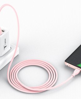 Кабель T-PHOX Kitty T-M817 AM / Micro USB 1m Pink (T-M817 Pink)