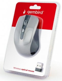 Мишка, Gembird MUSW-4B-04-BG Wireless, Black/Grey