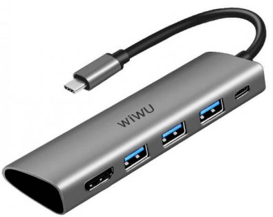 USB-хаб WIWU Alpha A531H Grey