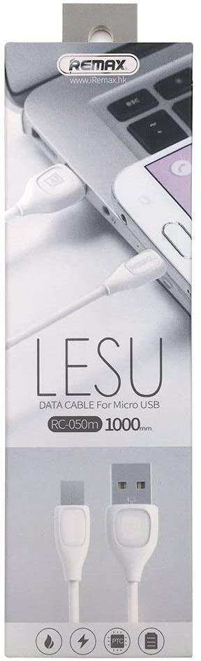 Кабель Remax Lesu RC-050m AM / Micro USB 1m White (RC-050M-WHITE)